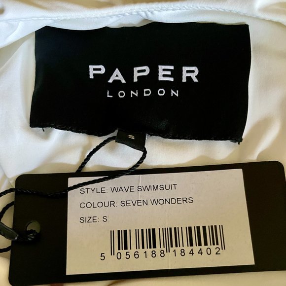 Paper London Style Wave One Piece Swimsuit Color Seven Wonders Size S NWT - Picture 3 of 6